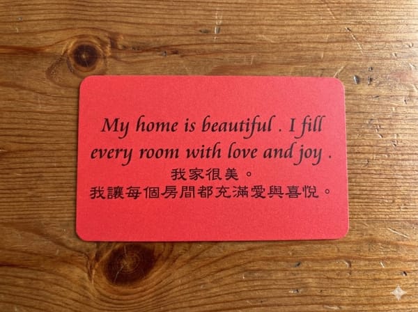 My home is beautiful. I fill every room with love and joy.